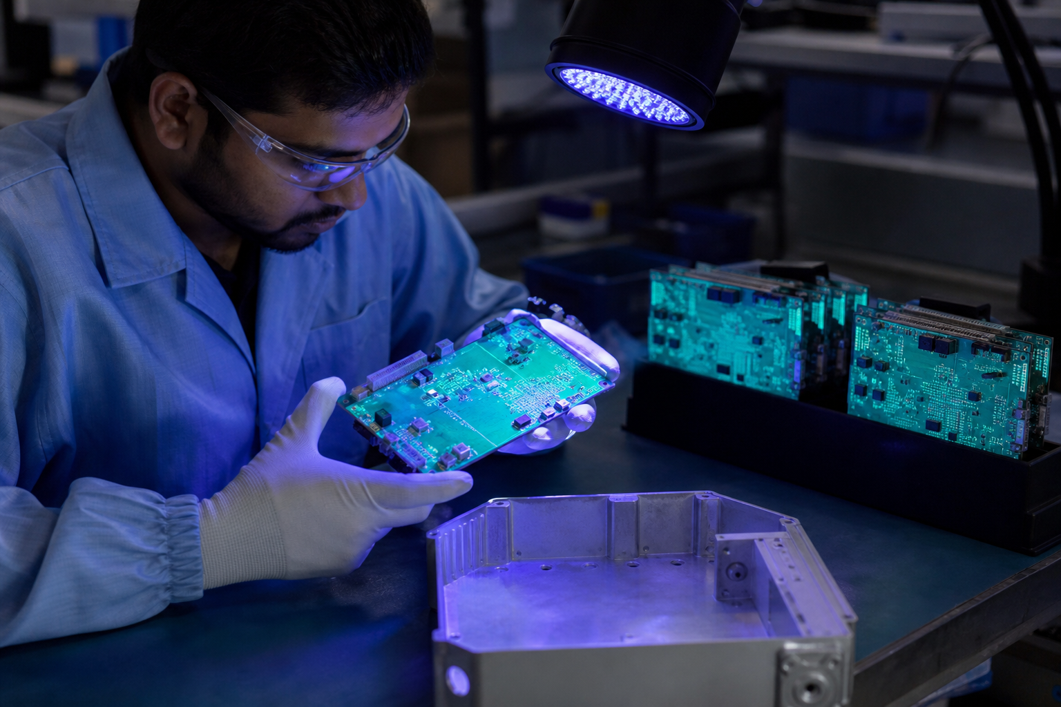 Conformal coating and final board assembly